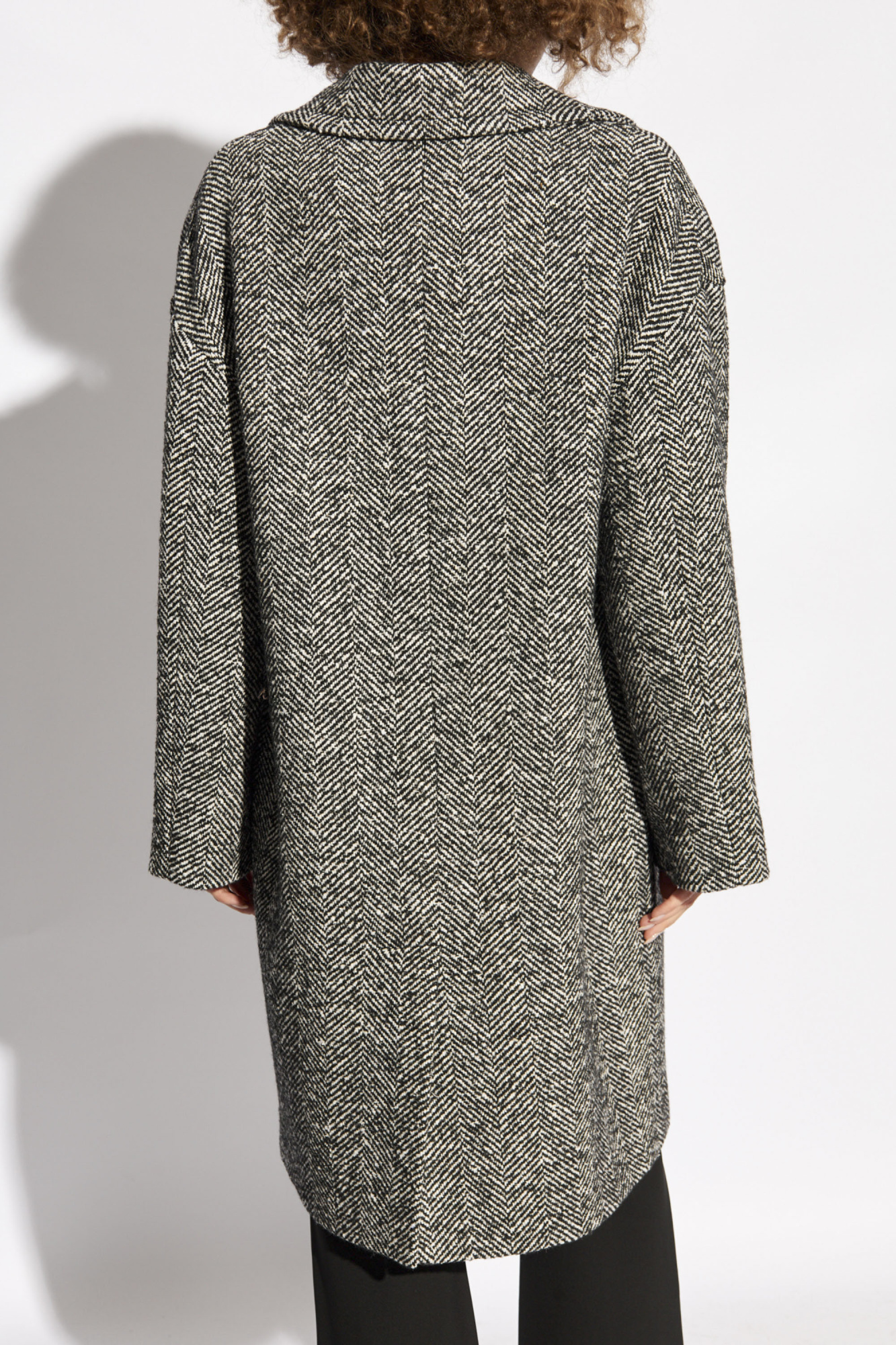 Black Coat with an embroidered pattern Moschino - Vitkac France